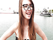 Gorgeous Mila Azul wanks her soaking wet pussy by the pool