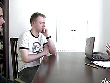 Milf threesome sex in the office (Sahara Knite,  Sam Bourne)