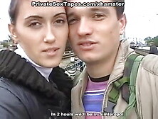 Real amateur couple cunt fingering and jerk off in the train