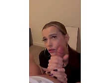 Brainless Slut With Big Earrings Sucking Dick