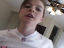 Busty brunette dry humping fetish teen panties