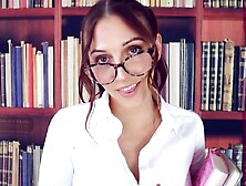 This student will do whatsoever it takes to get a passing grade from her teacher. TRY NOT TO CUM