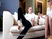 TUTOR4K Luxurious tutor in white stockings drilled rough by disciple