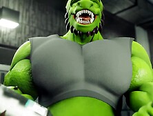 Reached His Peak, Syrl Dragon Hyper Macro Muscle Growth Animation