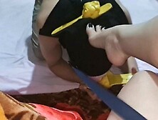 Cuckold husband licking and worship my feet