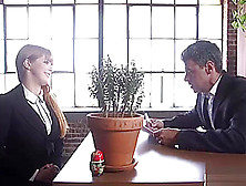 Busty redhead milf anally fucked during bondage