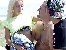 Fresh Faces Have An Outdoor Threesome That Includes Anal And Gaping