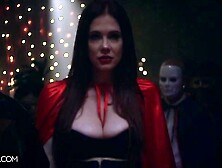 Breasty lady,  Krystal Swift loves to get cum on breasts after getting drilled and cumming