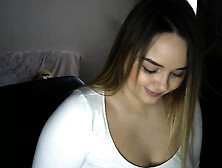 Chubby blonde amateur teasing on webcam