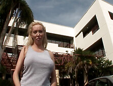 Blonde Milf With Juicy Tits Sucks Guys Tool In The Car