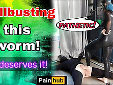 Training Zero Femdom Ballbusting CBT Bondage Punishment! Chastity Slave BDSM FLR Real Homemade Amateur MILF Wife Stepmom