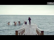 Julie Agnete Vang,  Trine Dyrholm,  Anne Gry Henningsen Drinking,  Swimming scene in The Commune (2016)