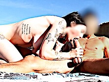 TROIA in SPIAGGIA: quando una troia vede un bel cazzo non può resistere a farlo sborrare