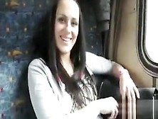 Horny amateur flashed her tits then rides cock in public