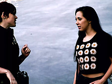 petite girl is controlled by the police and has to undress,  while she submissively stretches her ass in the air the poli