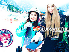 From Snowboarding to Pussy Fucking with 18yoy Alice Flore and Amelia Ost by ClubSweethearts