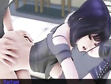 3D Anime Teen With Short Hair Blowjobs Big Dick Gets Fucked and Creampied Doggystyle