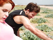 JOYBEAR Sensual Natural Redhead babe takes it in large