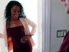 Perfect double blowjob and screw with two ebony chicks