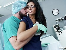 Sexy as hell doll in stockings Shazia Sahari fucked in the hospital