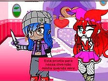 Palhaxota acabando com novinha lésbica e seu amigo