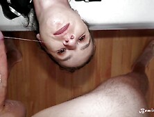 Deepthroat queen does it anew,  crazy action,  incredible bulge,  total mouth submission