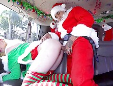 Santa Fucks Her Wet Cunt In The Bang Bus Express