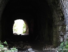 The Blonde Hottie Lurks In The Tunnel