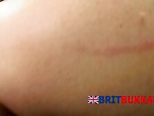 Petite brunette got caught in a serious bukakke