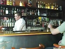 Teen sucks boners in club