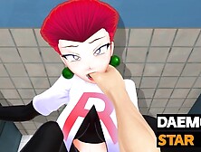 Jessie gets pounded in a bathroom for losing a battle