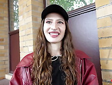 GERMAN SCOUT - Slim Ukrainian Skank Mari Moon accidentally spunk in eye at Pick Up Casting Fuck in Berlin