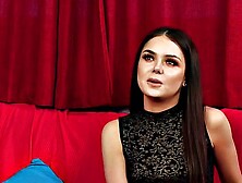 Classy British voyeur in dress and stockings teases wanker