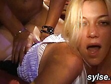 Threesome outdoor between 2 milfs and boy with strapon