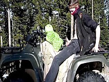 Masked Man Is Fucking A Stuffed Doll In The Woods