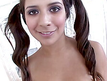 JYNX MAZE 19 YO Latina Cutie Big Cock POV Blowjob and Cum Facial - A