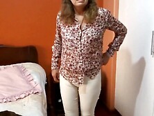 My ex-wife's sister shows off in erotic lingerie in front of her son's friends so they can masturbates