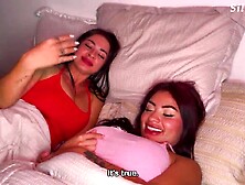 Hawt lesbo stepsisters bang after watching porn jointly - Silvana Lee & Alejandra Palacios