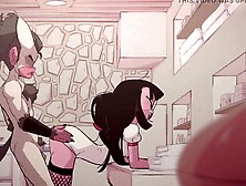 Get ready for a wild ride with Snake Shake's uncensored cartoon sex video!