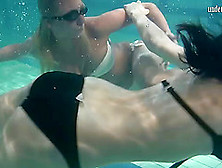 Two Foxy Lassies Have Some Kinky Fun Under The Water