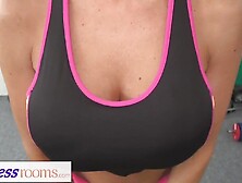 Fitness Rooms Large Boobs British Mother I'd Like To Fuck Gives Tiny Hotty Instructional Workout