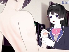 Tsukino Mito and I have intense sex in the bedroom.  - Nijisanji VTuber Cartoon (No sound)
