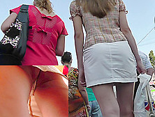 Amateur real upskirt (fake) video with pretty girlfriend