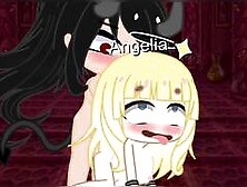 Demon Futanari fucks slave Angel's wet oiled up pussy