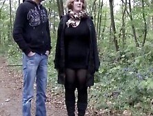 Fat French Blonde Fucked In The Woods