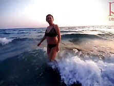 Sexiest Lady at Lonely Nudist Beach.  Ebony Swimsuit.  Ebony Bikini.