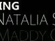 Clothed inside matching ebony panties,  Maddy O'Reilly and Natalia Star exchange a lingering kiss over their man Giovanni Frances