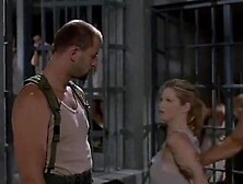 Kari Wuhrer Sexy Scene  In Fatal Conflict