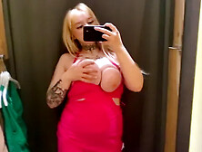 Beautiful Stepmom Puts Clothes on Her Big Tits and Ass in Public