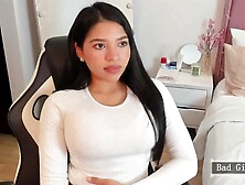Busty pretty teen solo on web